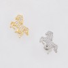 MULTI CZ PRANCING HORSE STALLION MUSTANG 3D TOP PUSHIN (THREADLESS) 316L SURGICAL STEEL LABRET SET